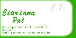 cipriana pal business card